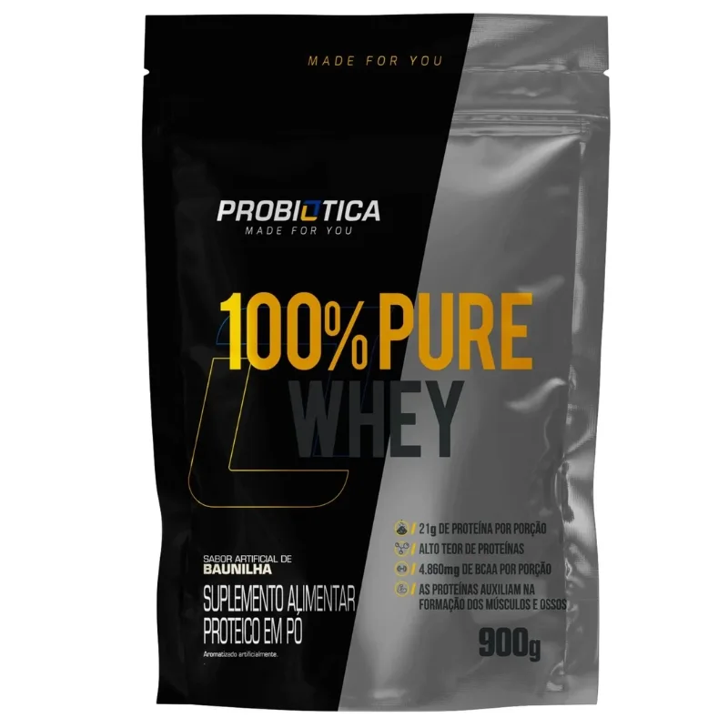 100% Pure Whey Refil 900g - PROBIÓTICA