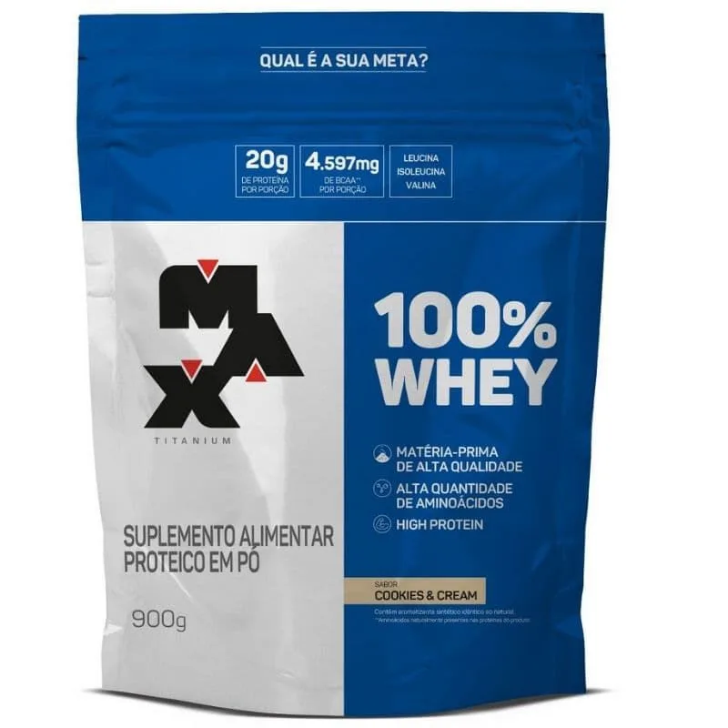 100% Whey Refil 900g - MAX TITANIUM