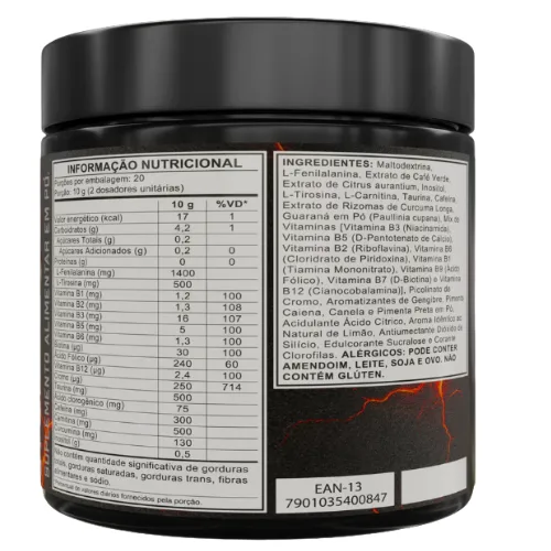 212 Fahrenheit Pré-Treino Termogênico 200g - DARK LAB, foto 3