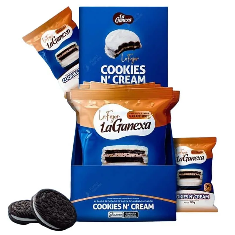 Alfajor La Fajor Proteico Caixa com 12 Unidades de 50g - LA GANEXA