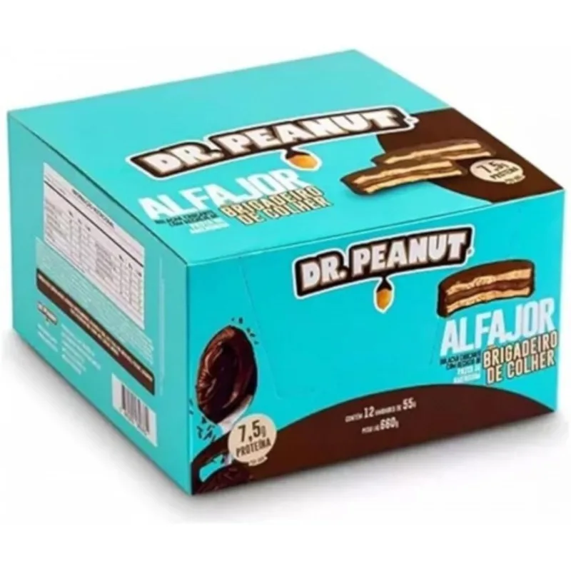 Alfajor Proteico Caixa com 12 Unidades de 55g - DR. PEANUT, foto 2