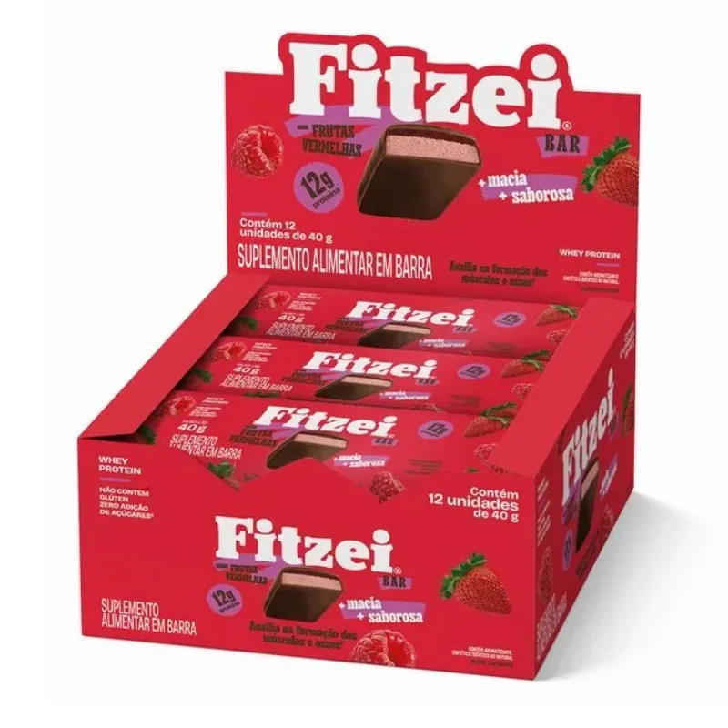 Barra de Proteína Fitzei Caixa com 12 Unidades de 40g - VITAFOR, foto 2