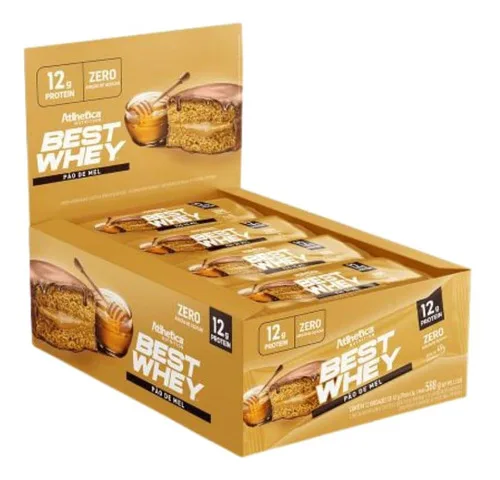 Best Whey Bar Caixa com 12 Unidades de 49g - ATLHETICA NUTRITION