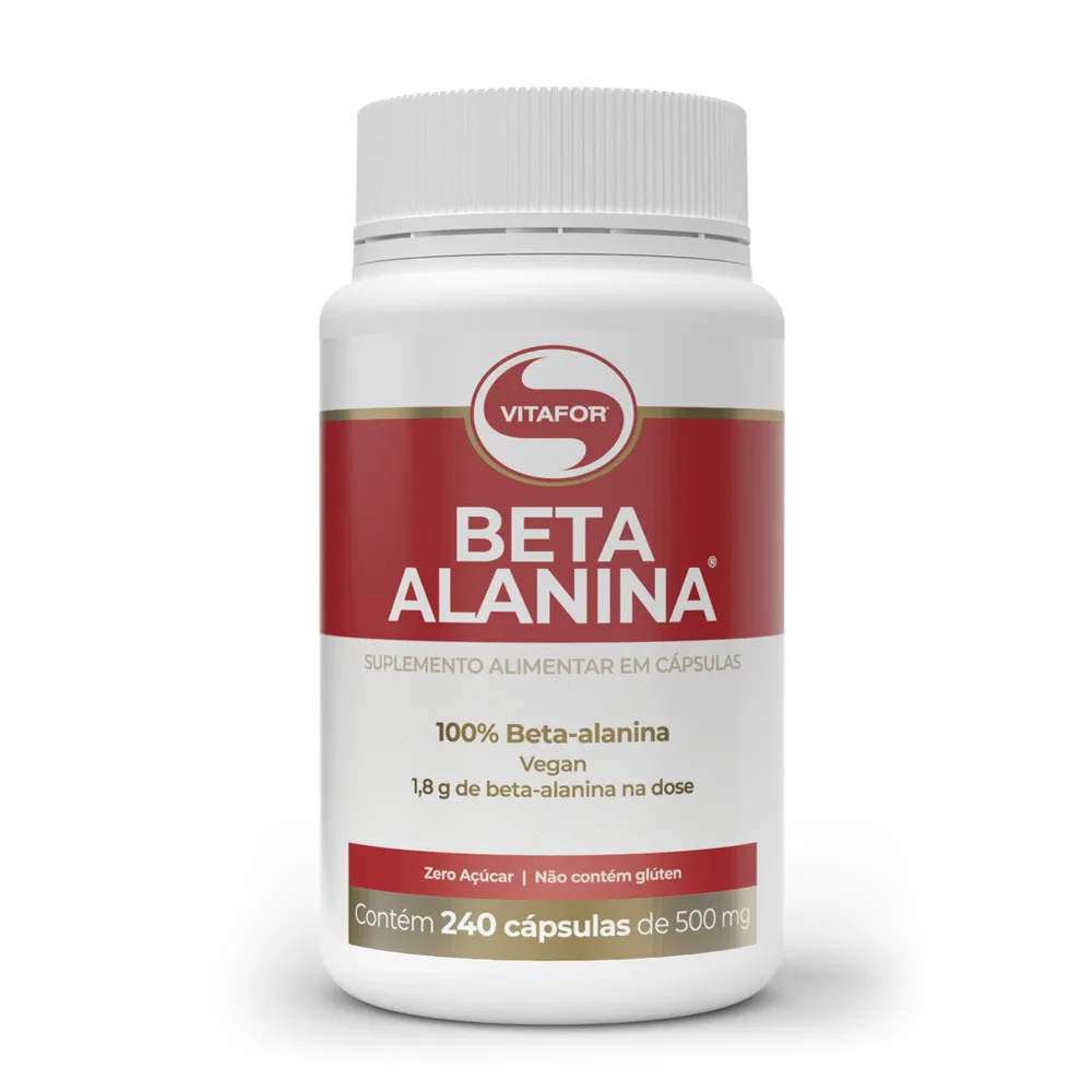 Beta Alanina Vegan 500mg 240 Cápsulas - VITAFOR