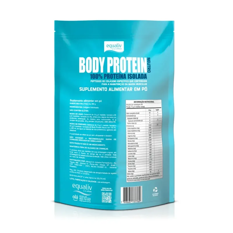Body Protein 100% Proteína Isolada 900g - EQUALIV, foto 2