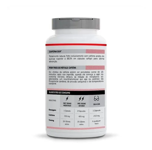 Cafeína Anidra 90 Cápsulas - DUX NUTRITION, foto 3