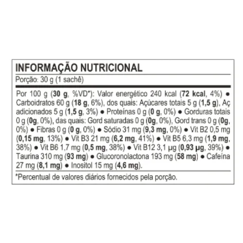 Carb Up Gel Black Cafeína Caixa com 10 Sachês de 30g - PROBIÓTICA, foto 2