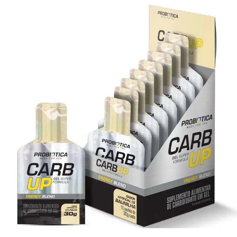 Carb Up Gel Super Fórmula Caixa com 10 Sachês de 30g - PROBIÓTICA, foto 2