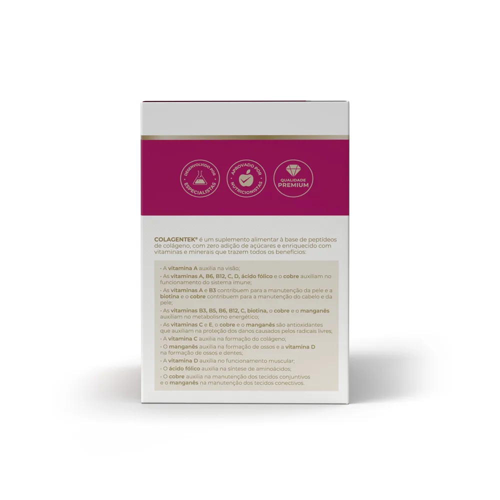 Colagentek Peptídeos de Colágeno Hidrolisado 30 Sachês de 10g - VITAFOR, foto 3