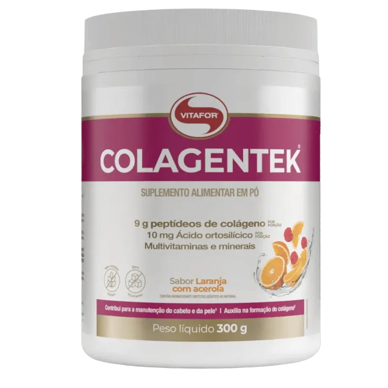 Colagentek Peptídeos de Colágeno Hidrolisado 300g - VITAFOR, foto 4