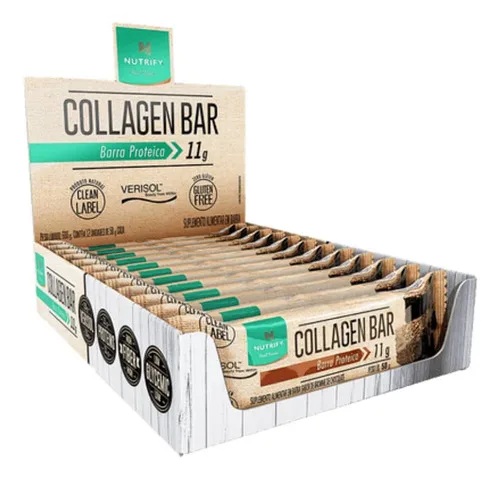 Collagen Bar Caixa com 10 Unidades de 50g - NUTRIFY
