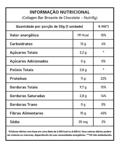 Collagen Bar Caixa com 10 Unidades de 50g - NUTRIFY, foto 2