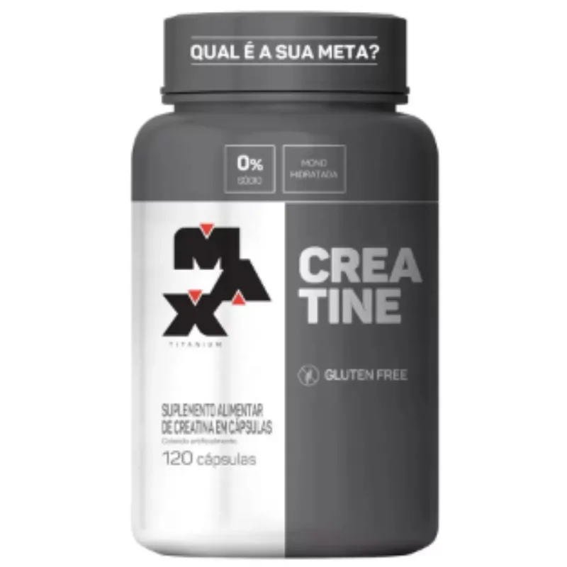 Creatina Monohidratada 100% Pure em Cápsulas 120 Cápsulas - MAX TITANIUM