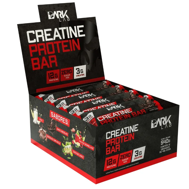 Creatine Protein Bar Caixa com 12 Unidades de 45g - DARK LAB, foto 2
