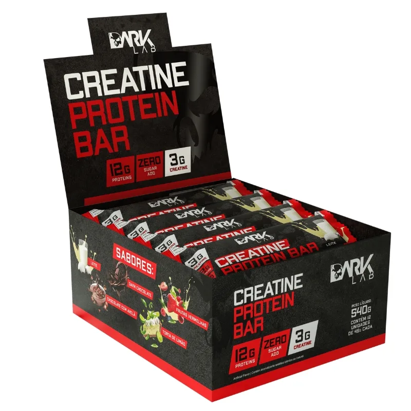 Creatine Protein Bar Caixa com 12 Unidades de 45g - DARK LAB, foto 4