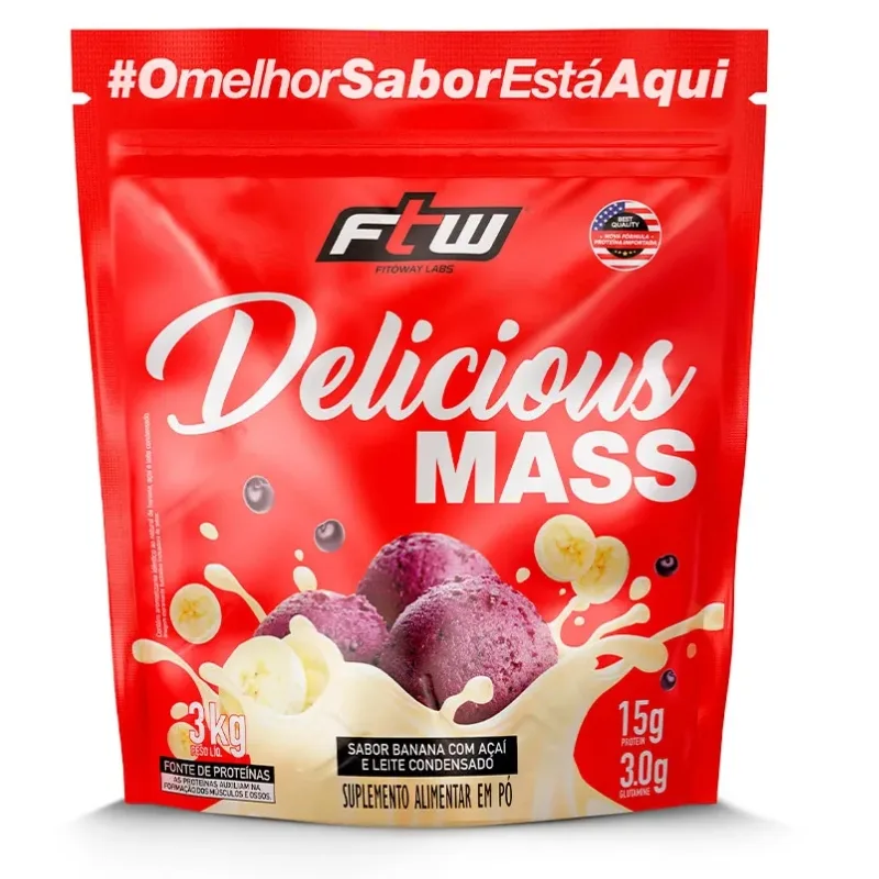 Delicious Mass Hipercalórico 3kg - FTW