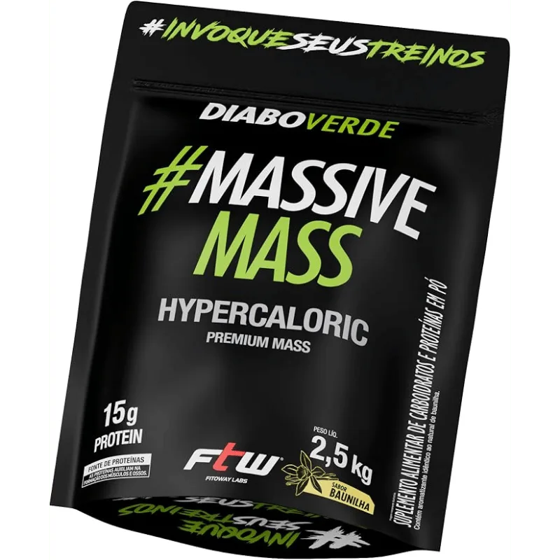 Diabo Verde Massive Mass Hipercalórico 2,5kg - FTW
