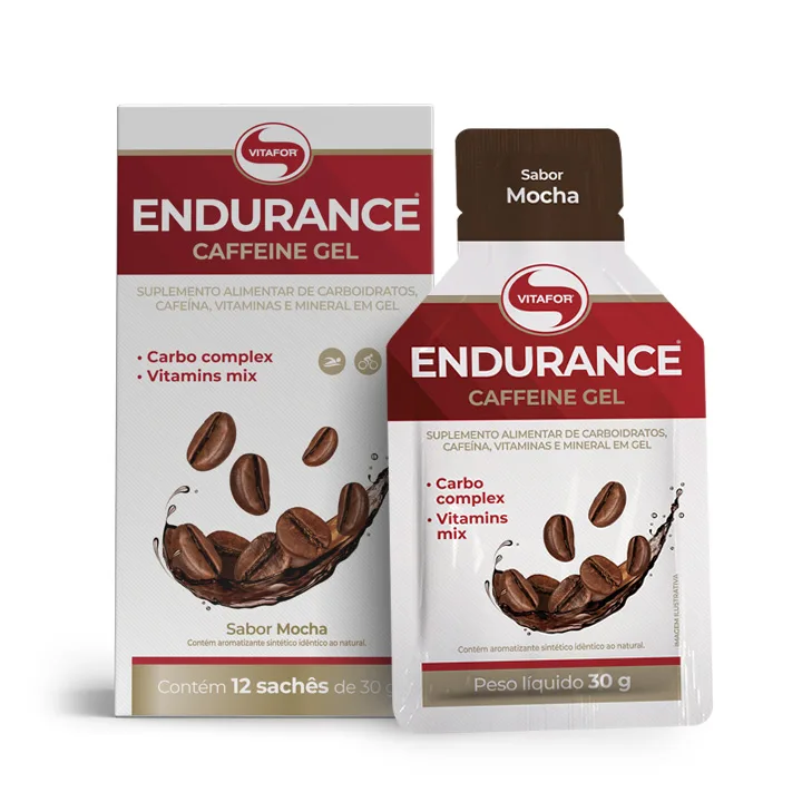 Endurance Caffeine Gel Caixa com 12 Sachês de 30g - VITAFOR