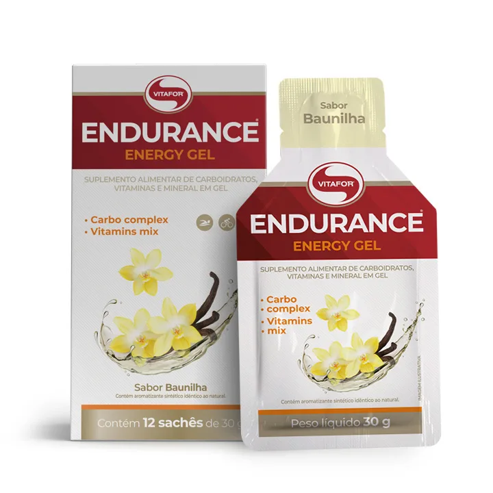 Endurance Energy Gel Caixa com 12 Sachês de 30g - VITAFOR