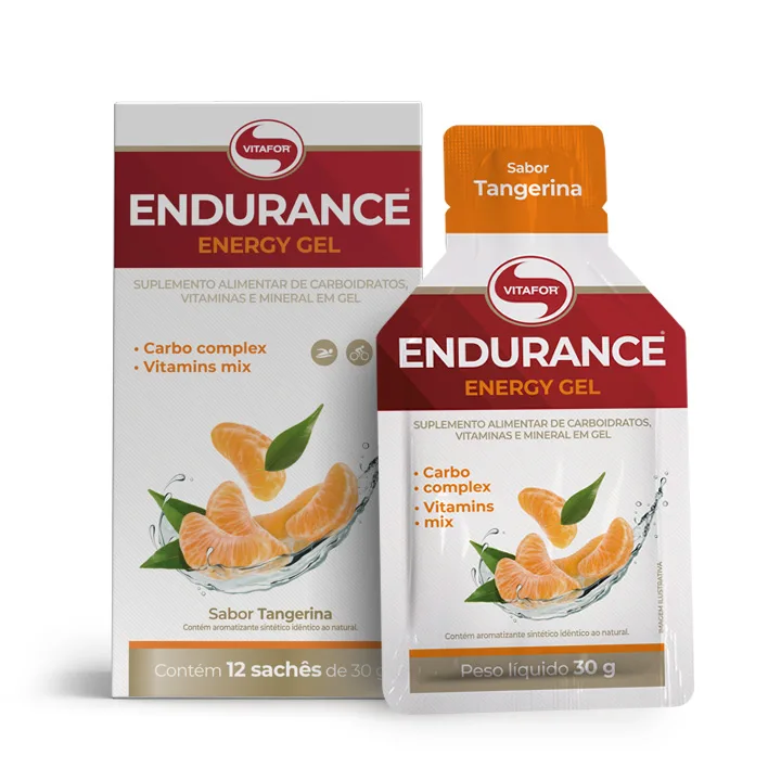 Endurance Energy Gel Caixa com 12 Sachês de 30g - VITAFOR, foto 2