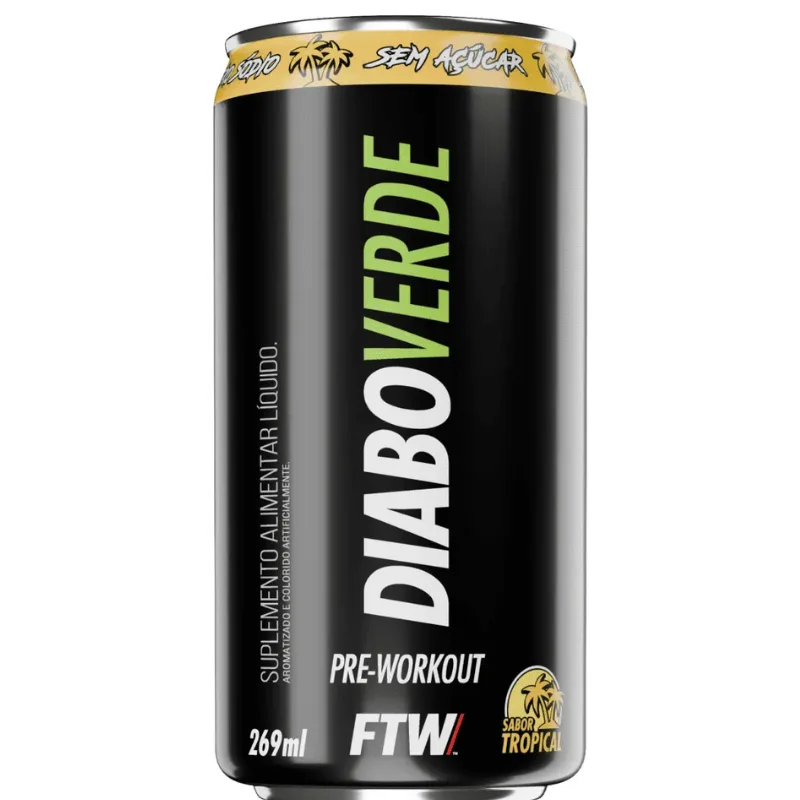 Energético Pre-Workout Diabo Verde Lata 269ml - FTW