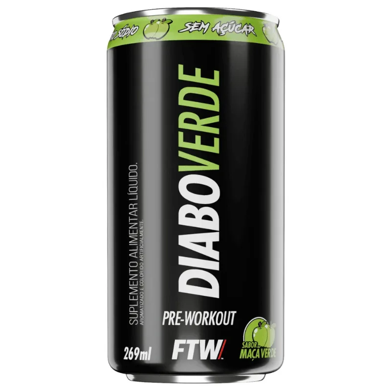 Energético Pre-Workout Diabo Verde Lata 269ml - FTW, foto 2