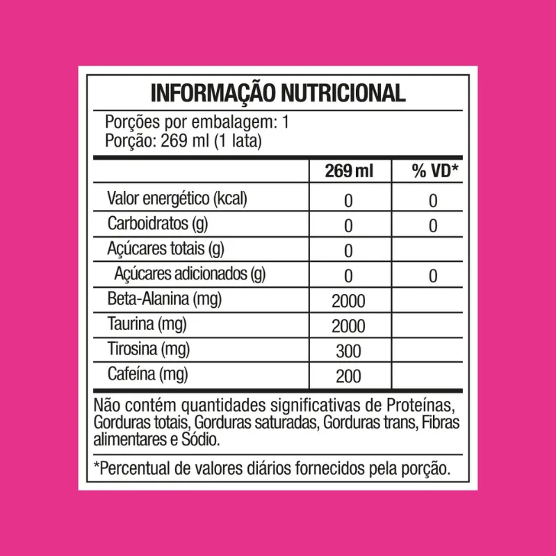Energético Pre-Workout Diabo Verde Lata 269ml - FTW, foto 4
