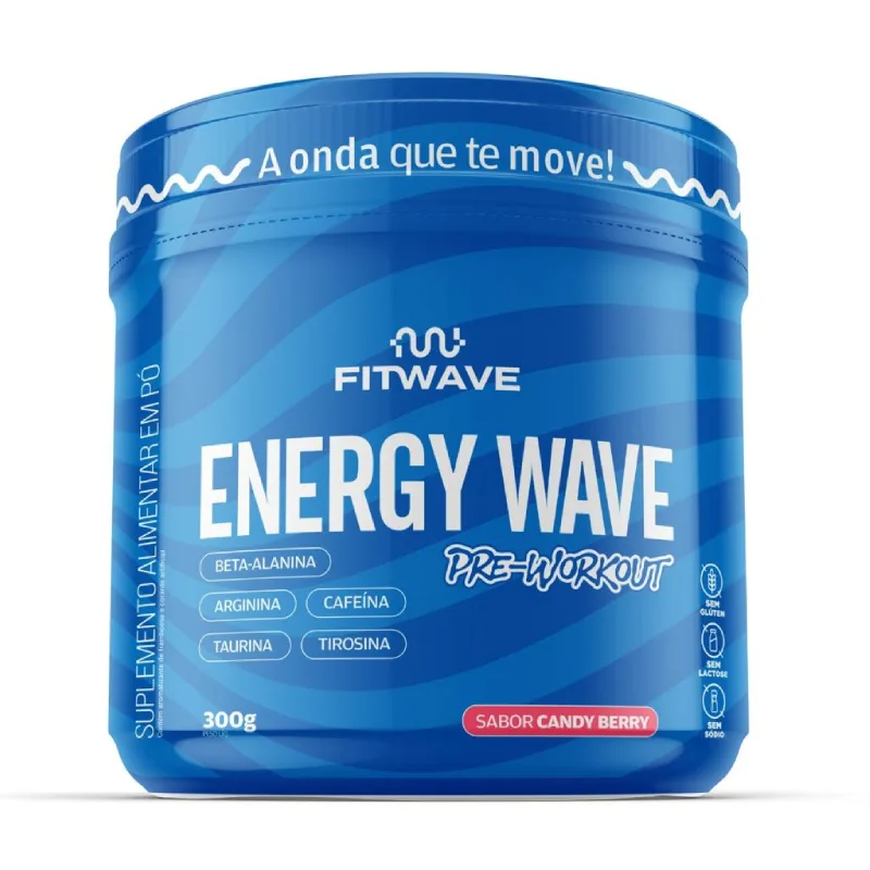 Energy Wave Pré-Treino 300g Candy Berry - FITWAVE