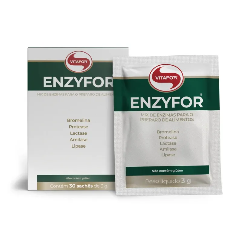 Enzyfor Enzimas Digestivas 30 Sachês de 3g - VITAFOR