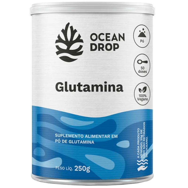 Glutamina em Pó 250g - OCEAN DROP