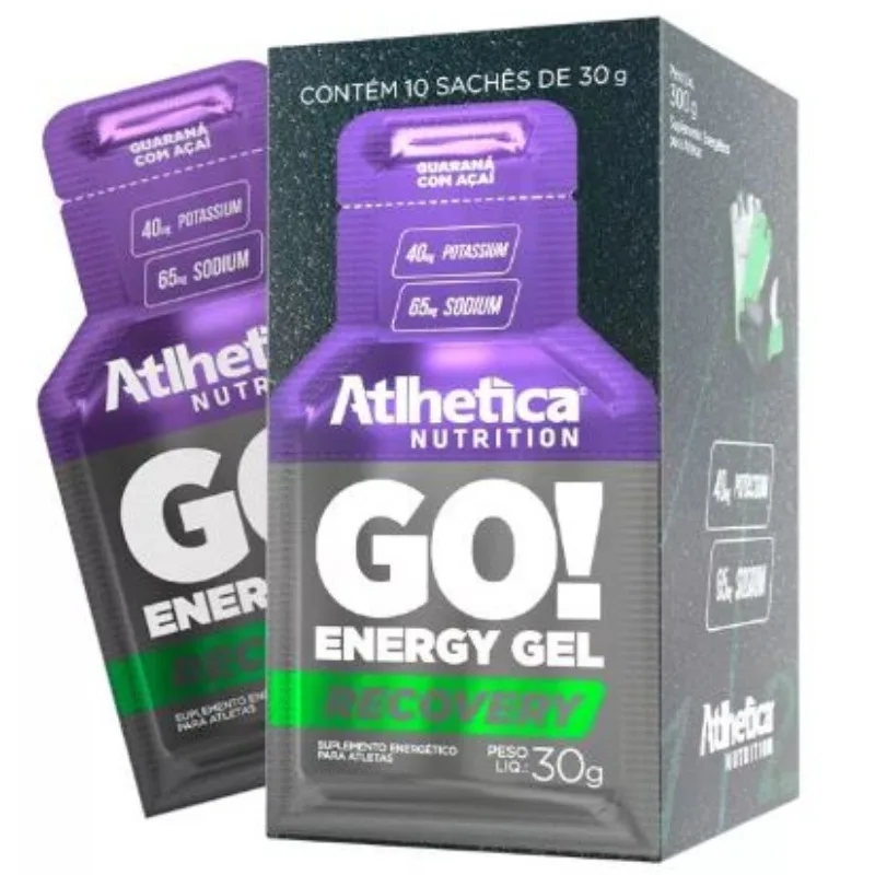 GO! Recovery & Energy Gel Caixa com 10 Sachês de 30g - ATLHETICA NUTRITION