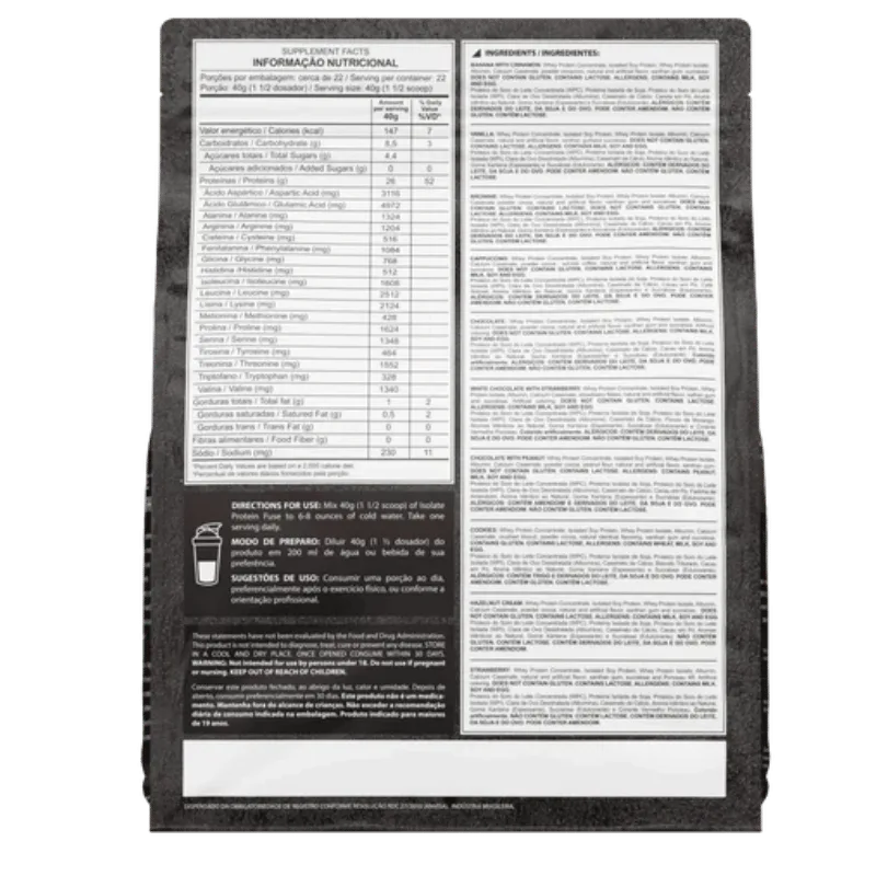 Isolate Protein Fuse 900g - DARK LAB, foto 2