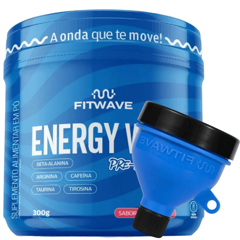 Kit Energy Wave — Pré-Treino 300g + Funil · FitWave