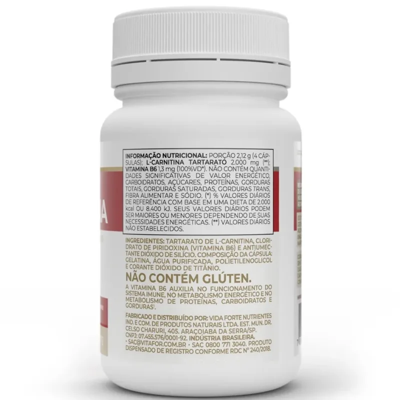 L-Carnitina 60 Cápsulas - VITAFOR, foto 2