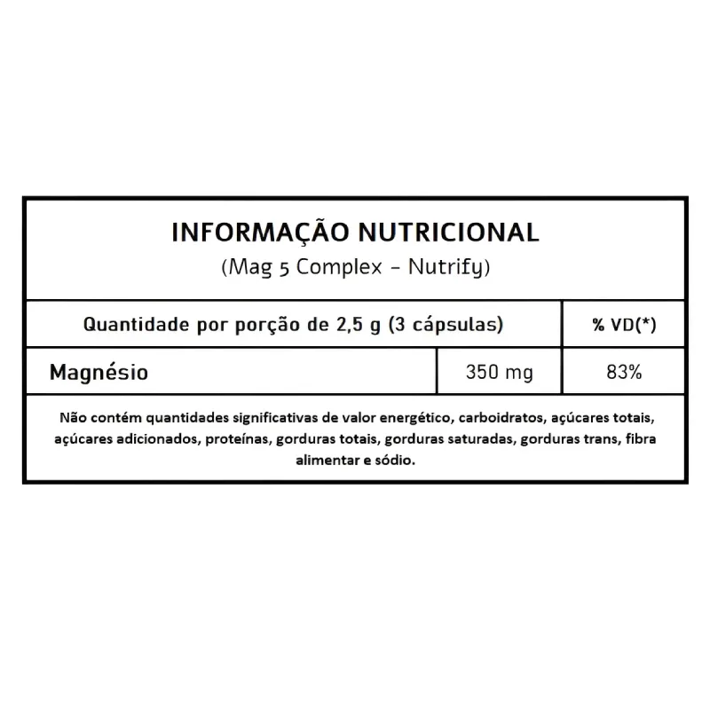Mag 5 Complex 90 Cápsulas - NUTRIFY, foto 2