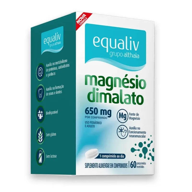 Magnésio Dimalato 60 Cápsulas - EQUALIV