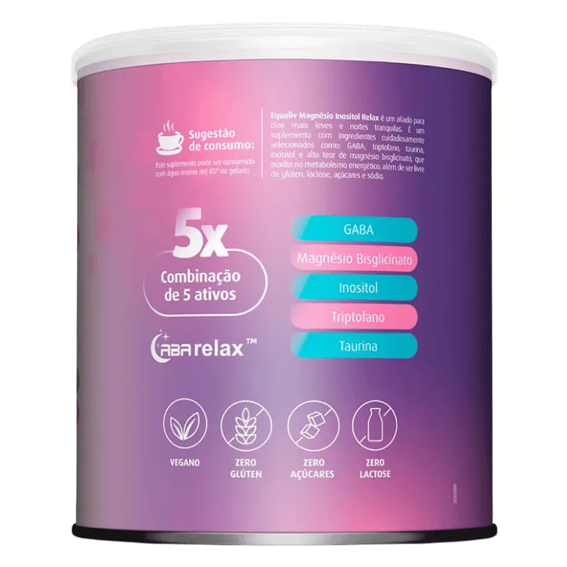 Magnésio Inositol Relax Gaba 408g - EQUALIV, foto 2
