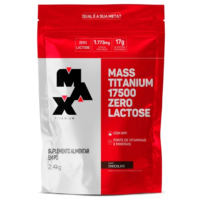 Mass Titanium 17500 Zero Lactose Refil 2,4kg - MAX TITANIUM