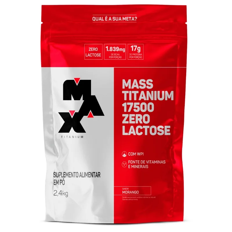 Mass Titanium 17500 Zero Lactose Refil 2,4kg - MAX TITANIUM, foto 3
