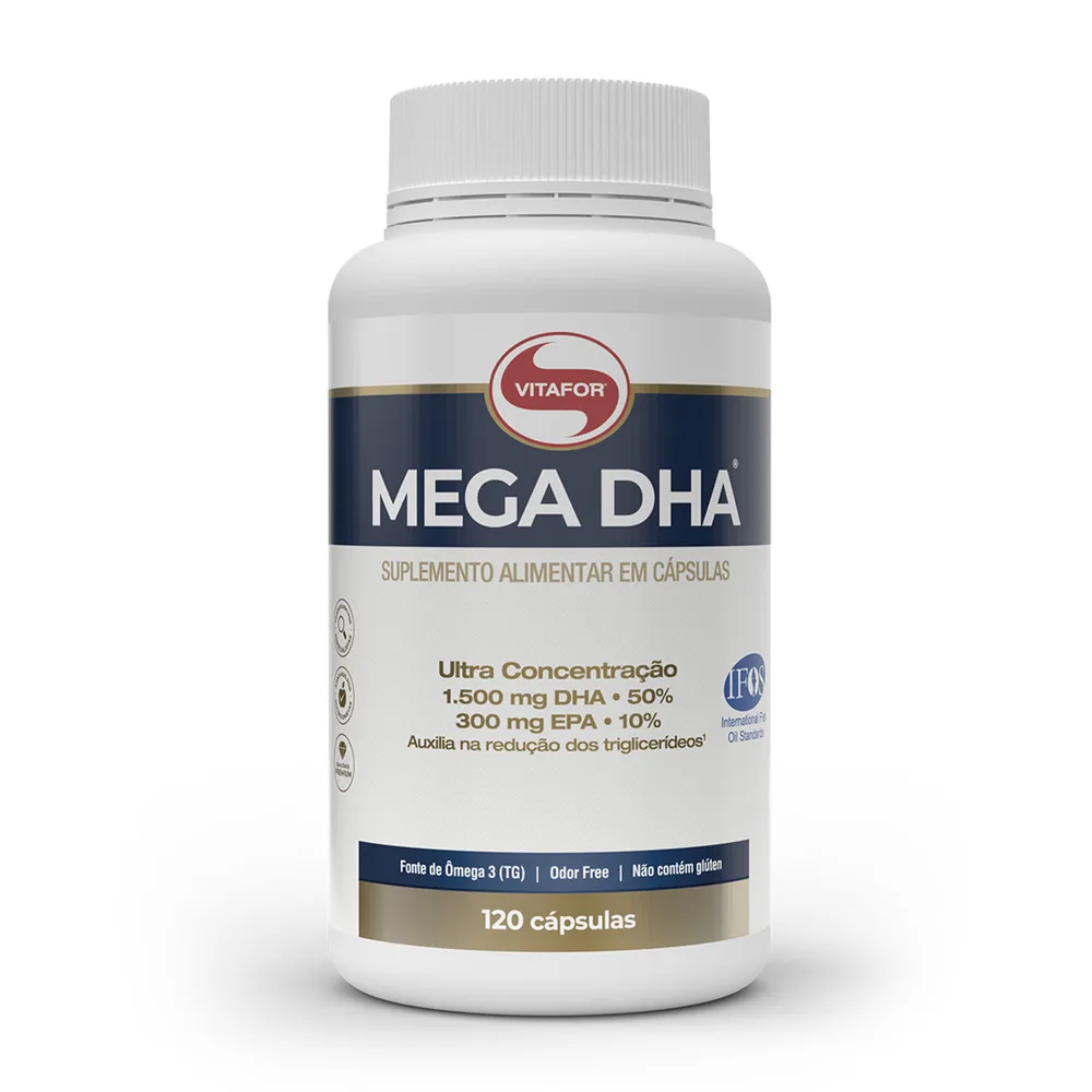 Mega DHA 1500mg + EPA 300mg 120 Cápsulas - VITAFOR