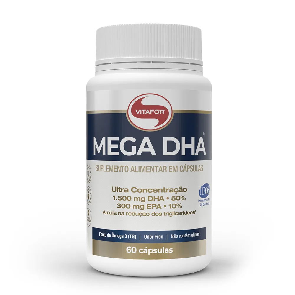 Mega DHA 1500mg + EPA 300mg 60 Cápsulas - VITAFOR