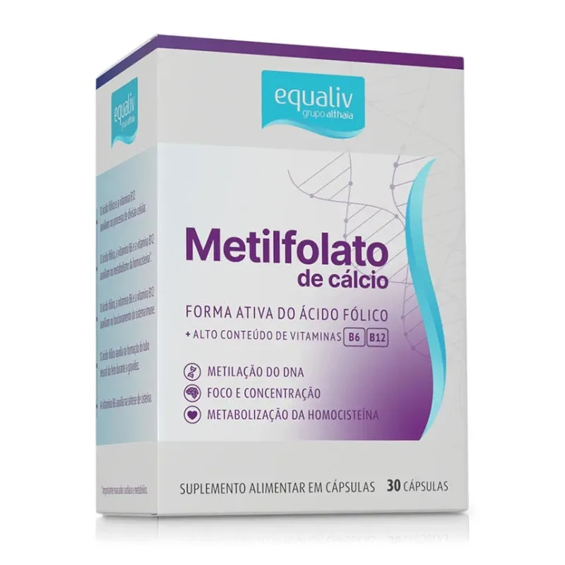 Metilfolato de Cálcio 30 Cápsulas - EQUALIV