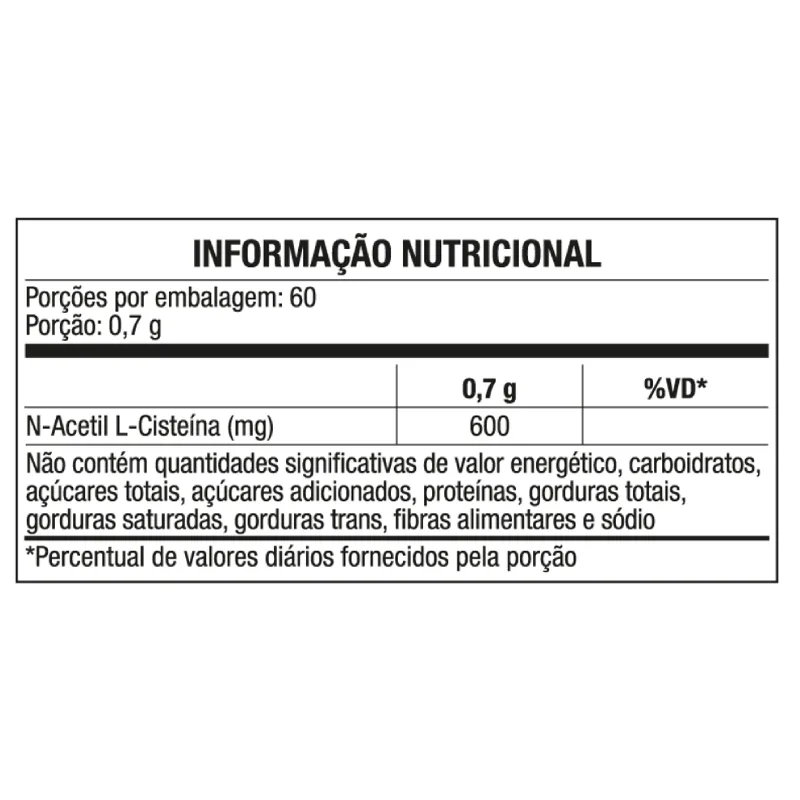 NAC Acetilcisteína 600mg 60 Cápsulas - EQUALIV, foto 2