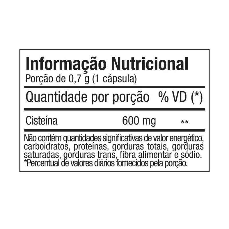 NAC N-Acetilcisteína 600mg 60 Cápsulas - FTW, foto 2