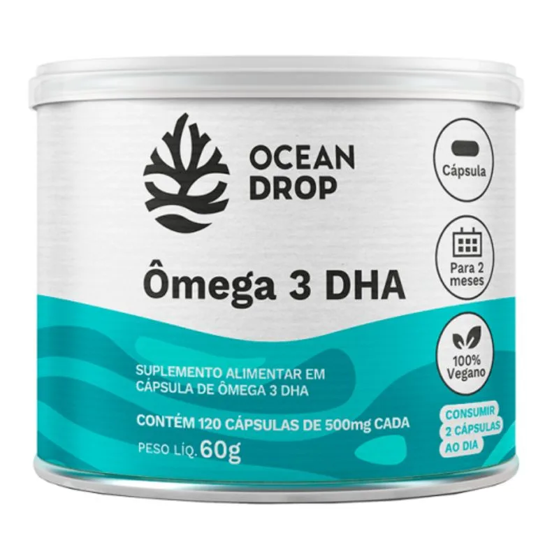 Ômega 3 DHA 120 Cápsulas - OCEAN DROP