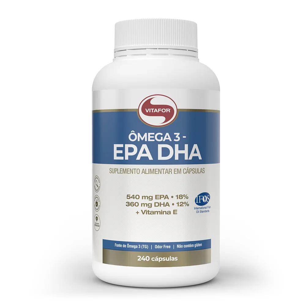 Ômega 3 EPA 540mg + DHA 360mg 240 Cápsulas - VITAFOR