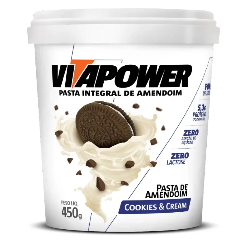 Pasta de Amendoim Integral 450g - VITAPOWER, foto 3