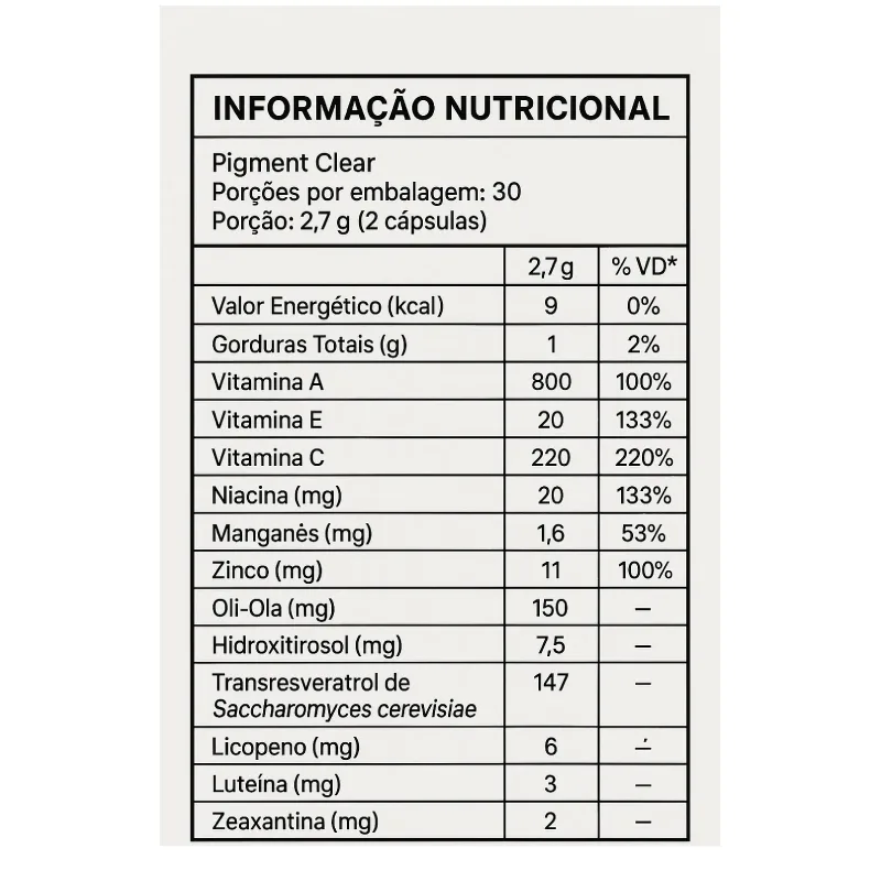 Pigment Clear 60 Cápsulas - DUX NUTRITION, foto 2