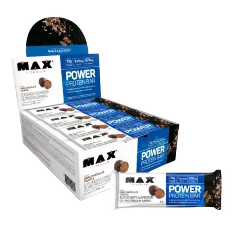 Power Protein Bar Caixa com 12 Unidades de 41g - MAX TITANIUM, foto 3