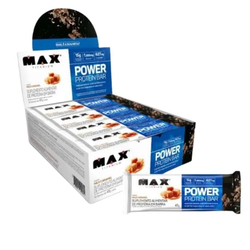 Power Protein Bar Caixa com 12 Unidades de 41g - MAX TITANIUM, foto 4